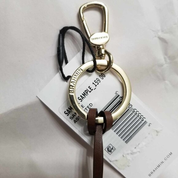 RARE SAMPLE STUDDED BRAHMIN CHARM KEYCHAIN TASSEL - Picture 3 of 3